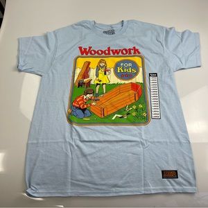 Spencer's Light Blue "Woodwork For Kids" Graphic Tee